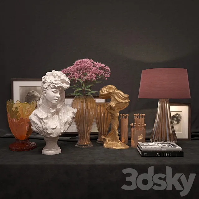 Art Deco set 3ds Max