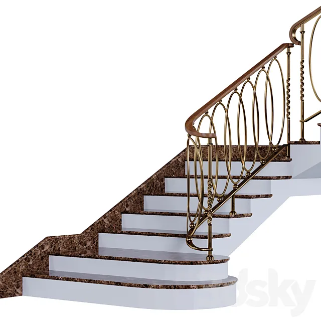 Art Deco Staircase-02 3ds Max