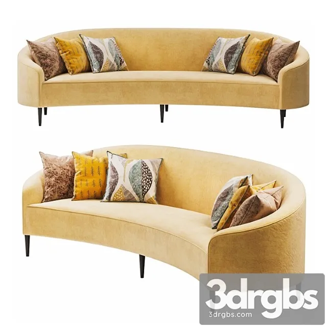 Art deco style crescent sofa 2 3dsmax Download