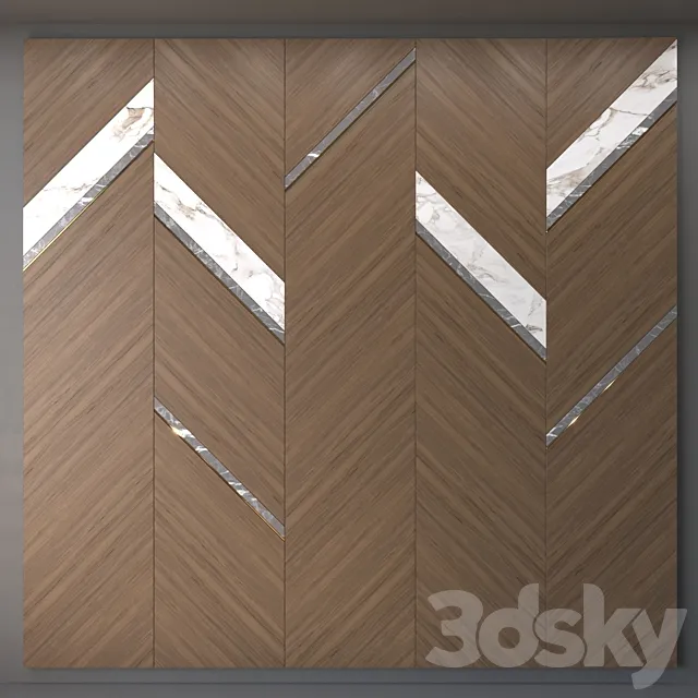 Art Deco Wall Panel 3DS Max Model