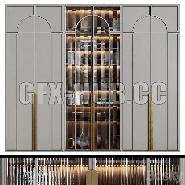 Art Deco Wardrobe 14 3dsMax Model