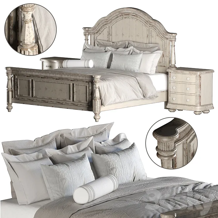 ART FURNITURE BELMAR PANEL BED (KING SIZE) 3DS Max