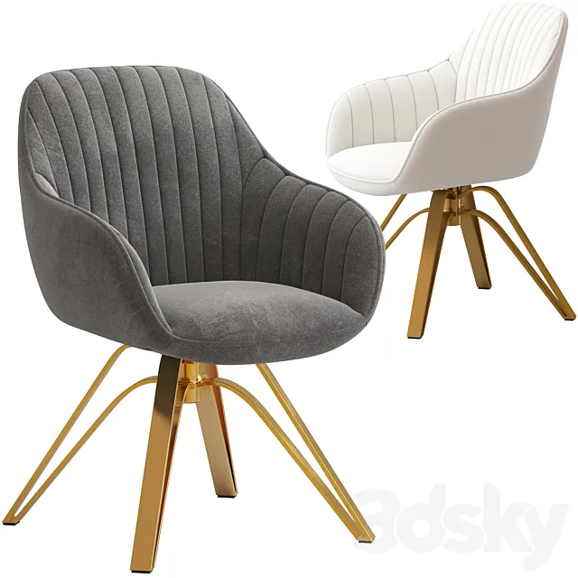 Art Leon Mid Century Modern Swivel Accent Chair 3ds Max