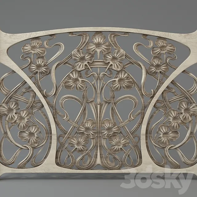 Art Nouveau Radiator Screen 3DS Max Model