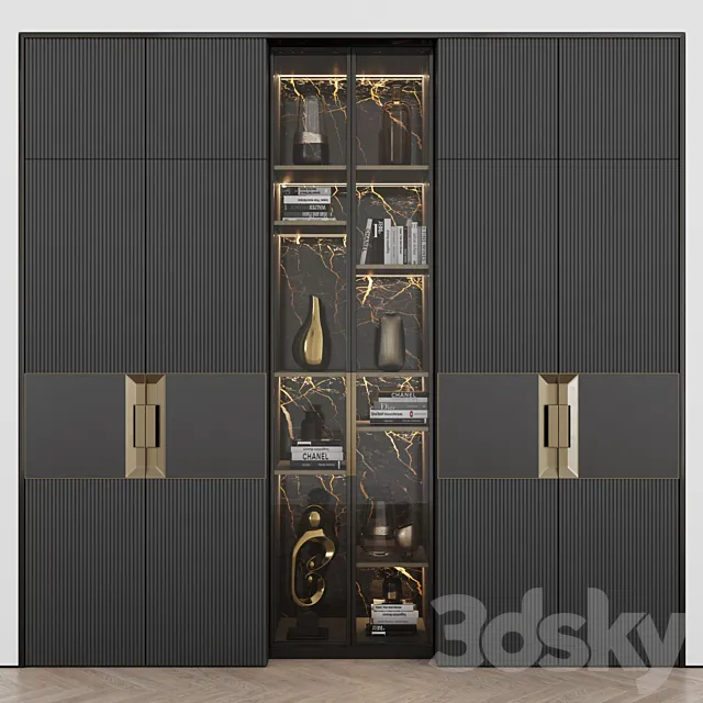 Art Nouveau wardrobe 01 3ds Max