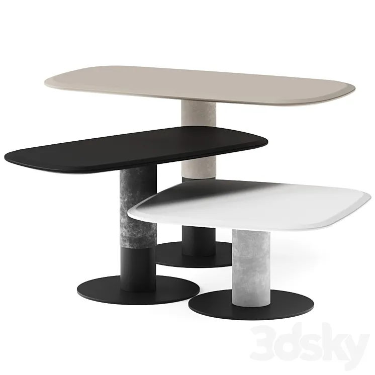 Art Nova Dynamic Coffee Tables 3DS Max Model