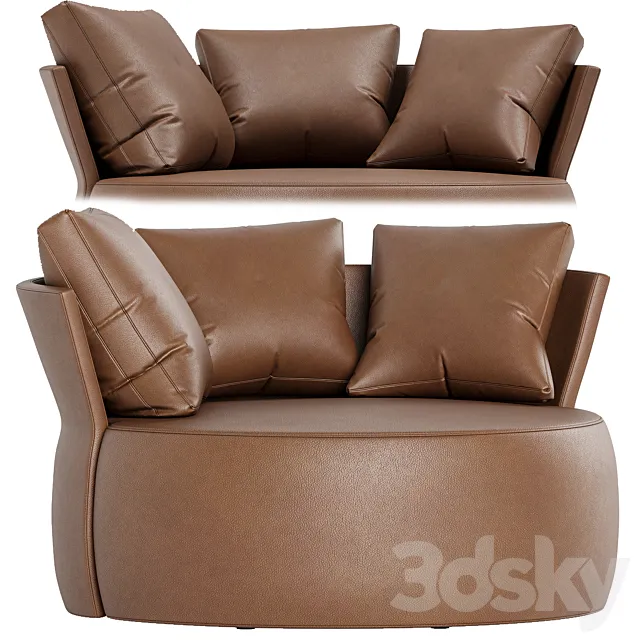 Art Nova – Love Armchair – Large – Leather 3ds Max