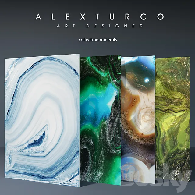 Art-panel “Alex Turco” collection “Minerals” 3DSMax File