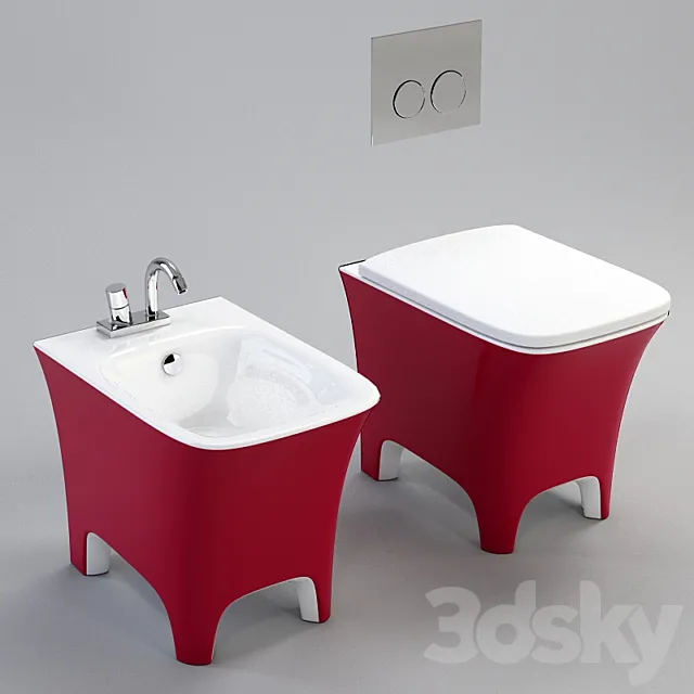 ARTCERAM COW (toilet + bidet) 3DS Max Model