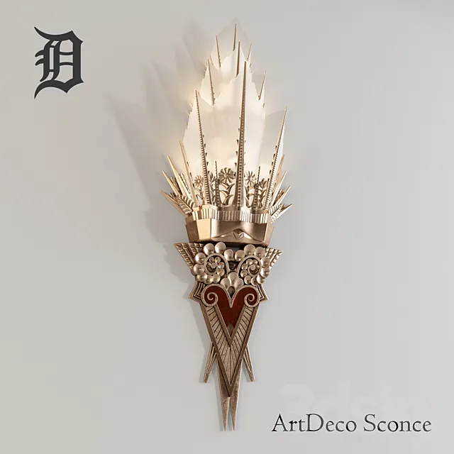 ArtDeco Sconce 3ds Max