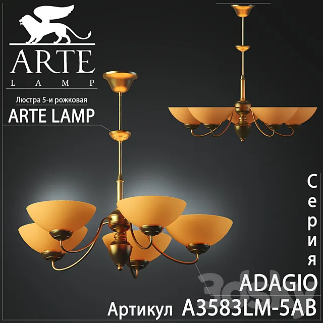 Arte lamp _ Adagio  A3583LM-5AB 3DS Max Model