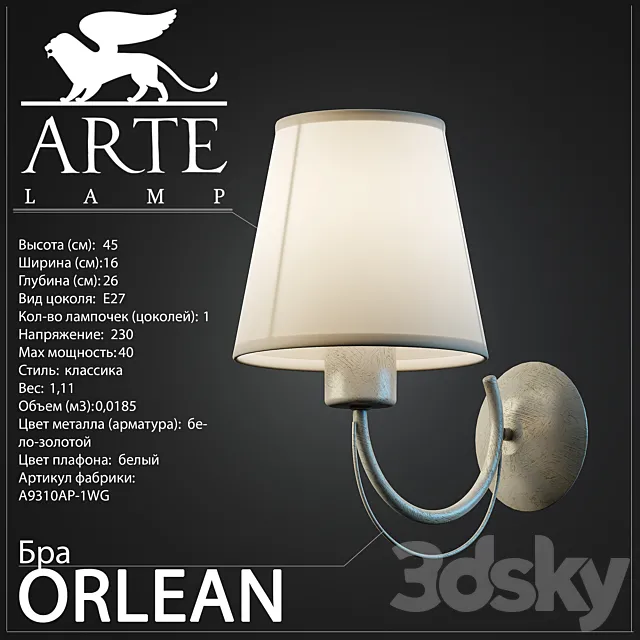 Arte Lamp _ Orlean A9310AP-1WG 3DSMax File