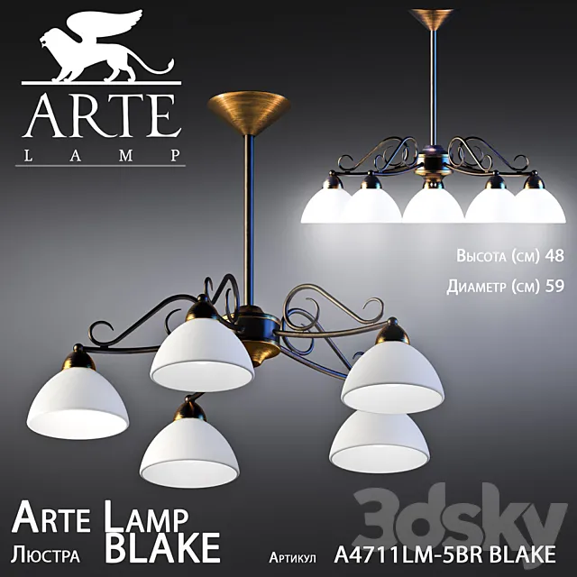 ARTE Lamp A4711LM-5BR BLAKE 3DS Max Model