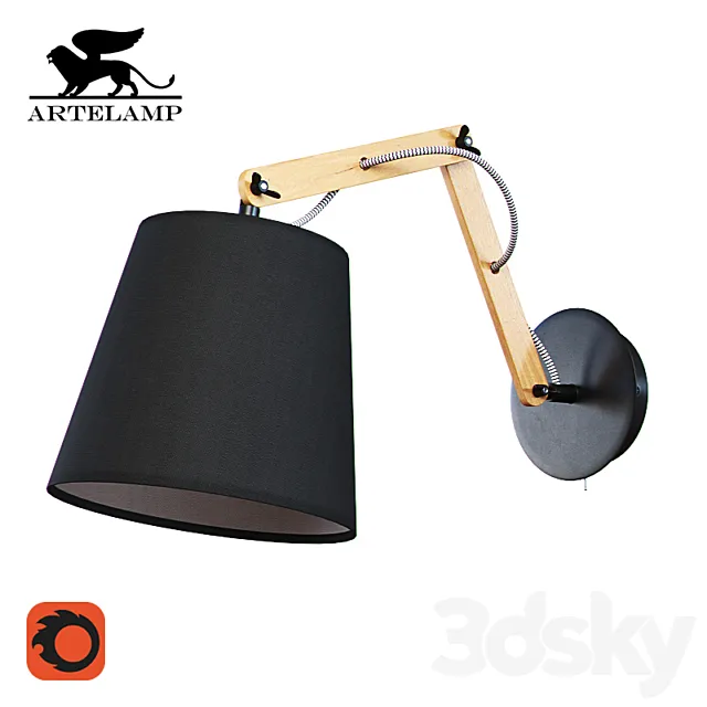 Arte Lamp A5700AP-1BK PINOCCIO sconce (wall lamp) 3DSMax File