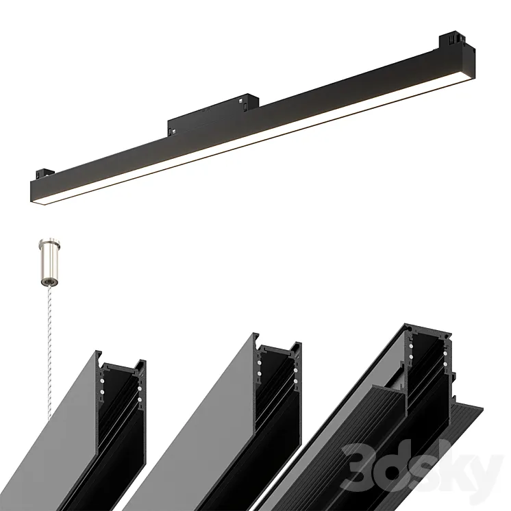 Arte Lamp Linea A4633PL-1BK 3DS Max Model