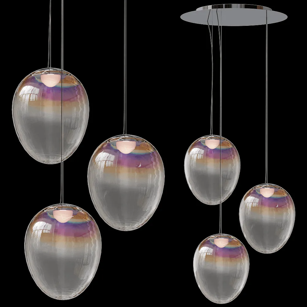 Artemide – Ceiling lamp Stellar Nebula cluster circular 3ds Max