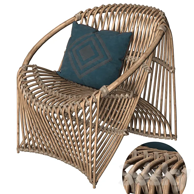 Arteriors Eleanor Lounge Chair 3ds Max