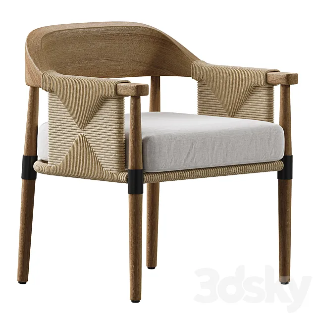 Arteriors Estes Outdoor Dining Chair 3ds Max