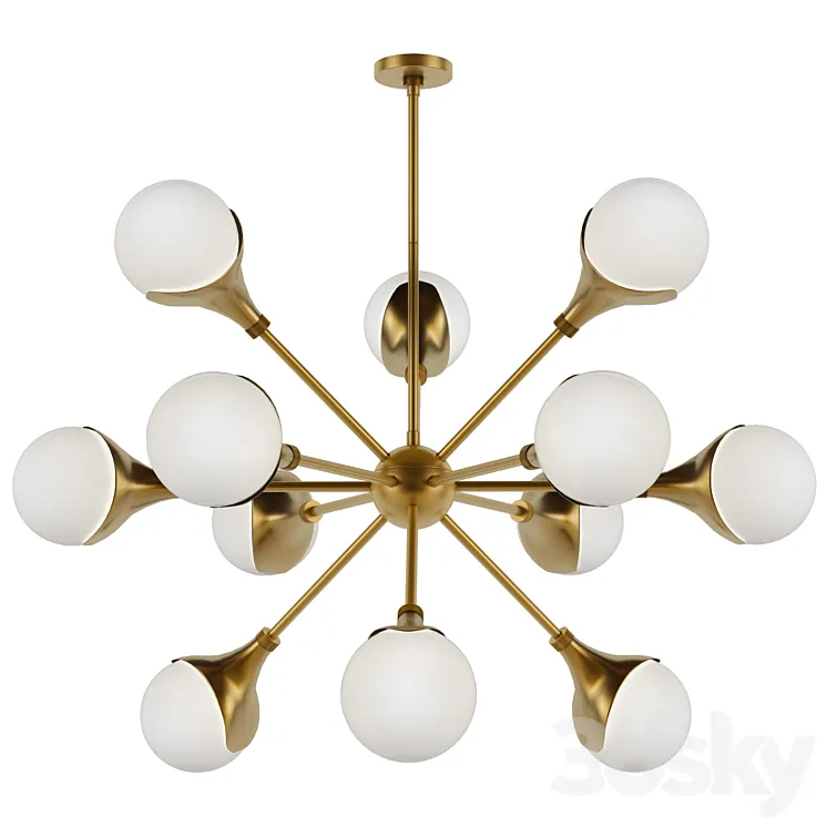 Arteriors Home Augustus ANTIQUE BRASS 3DS Max