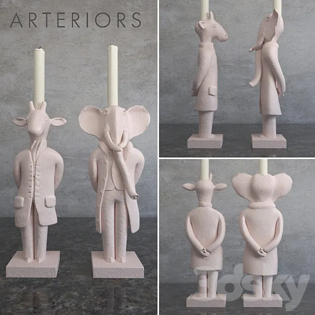 Arteriors Home Hamilton Candle Holders2013 3ds Max