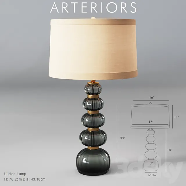 Arteriors Lucien Lamp 3ds Max