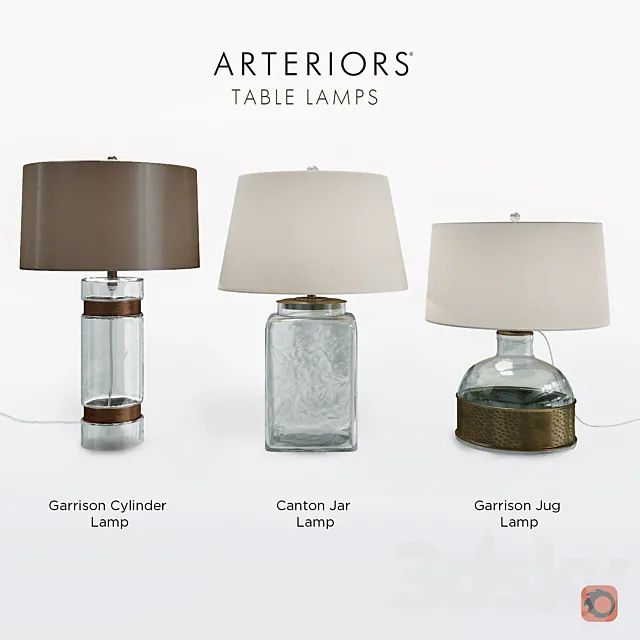 Arteriors – Table Lamps Set 3DSMax File