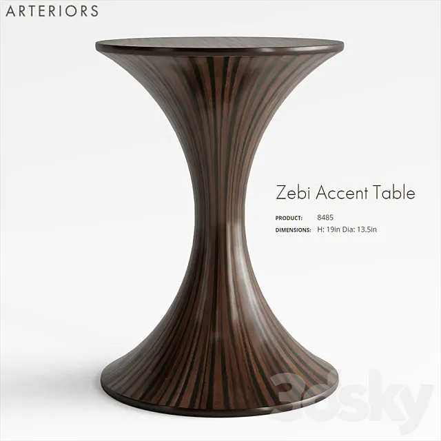 ARTERIORS Zebi Accent Table 3DS Max Model