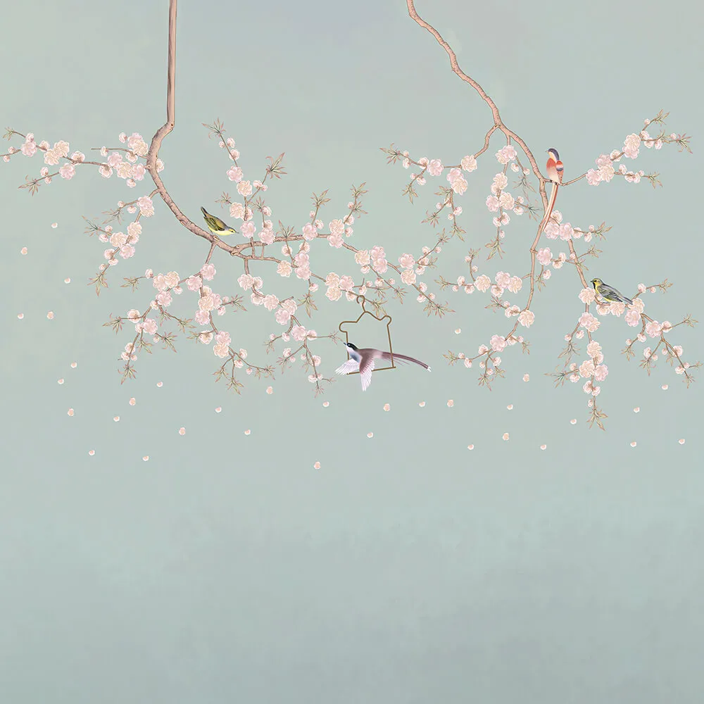 ArtFresco – Chinoiserie on a pale blue background 3ds Max
