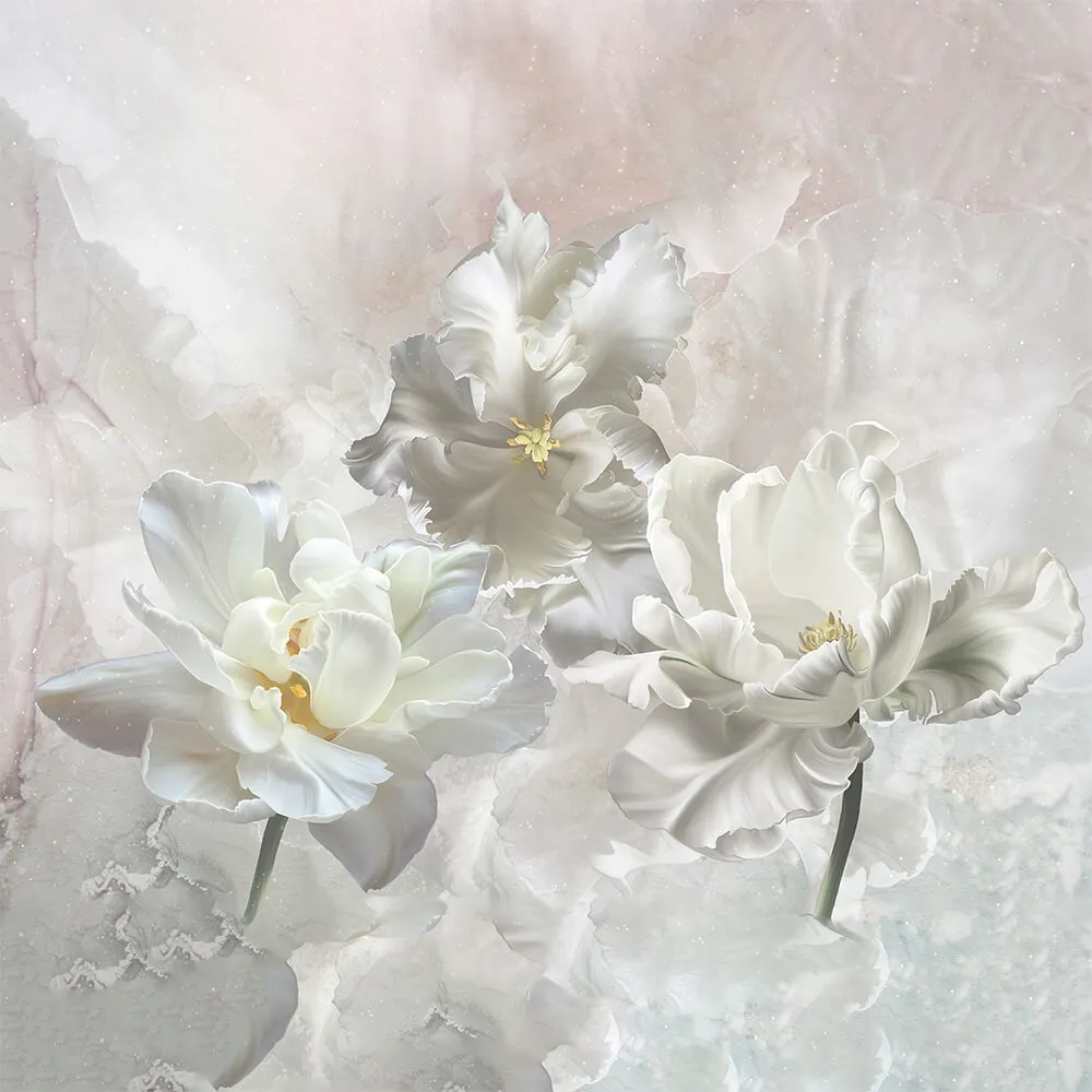 ArtFresco – Wallpaper delicate author’s peonies 3ds Max