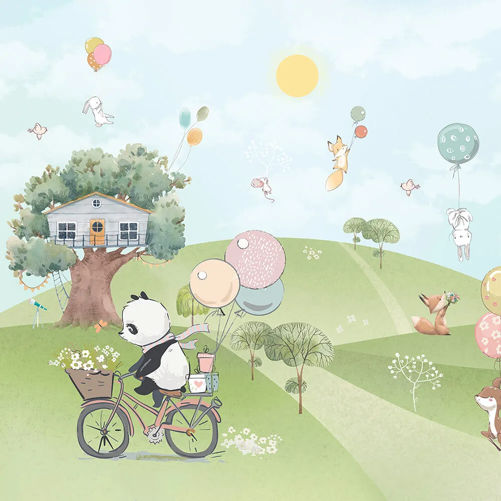 ArtFresco – Wallpaper panda on a bright glade 3ds Max