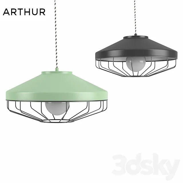 Arthur Shallow Pendant Lamp 3ds Max