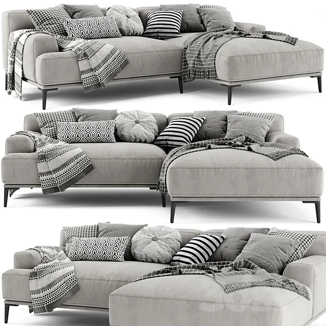 Article Abisko Chaise Longue Sofa 3ds Max