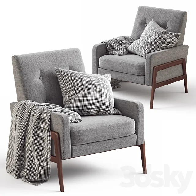 Article Nord Galaxy Gray Chair 3ds Max