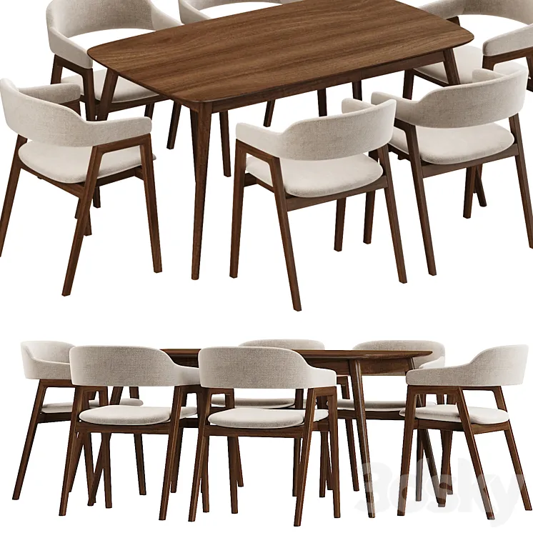 Article Savis Dining Table 3DS Max Model