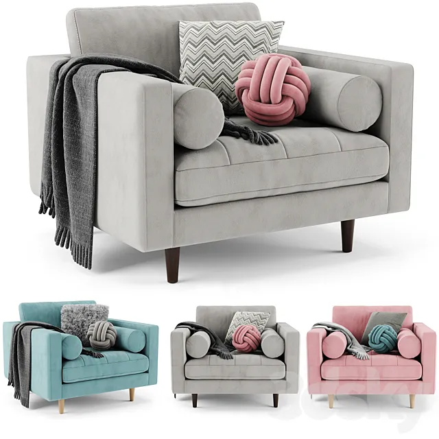 Article Sven Armchair 3ds Max