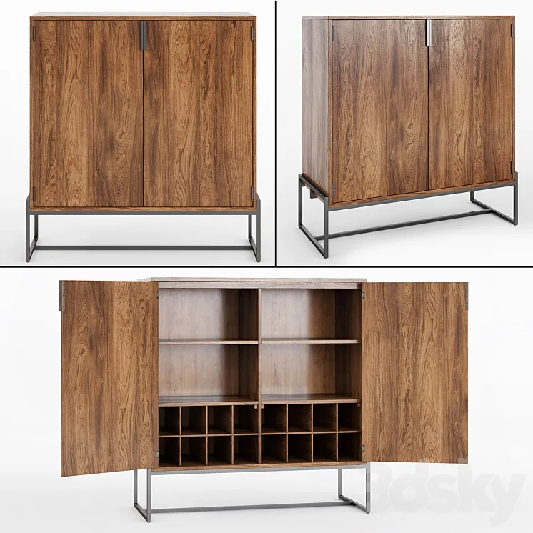 Article_Oscuro Walnut Cabinet 3DS Max