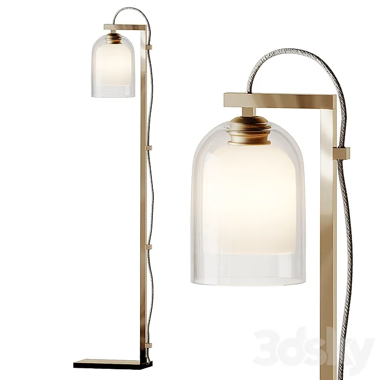 Articolo – LUMI Floor Lamps – Brass – Gray and Gray 3DS Max Model