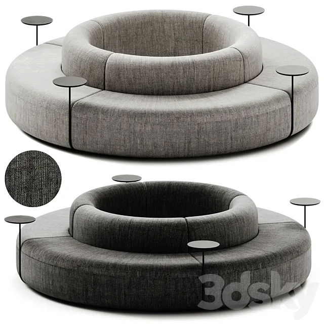 ARTIKO Sectional modular fabric sofa AT 20 by MDD 3DS Max Model