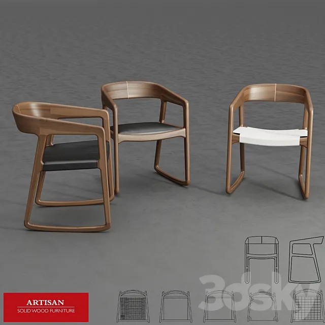 Artisan _ Tesa Rocking Chair 3DS Max Model