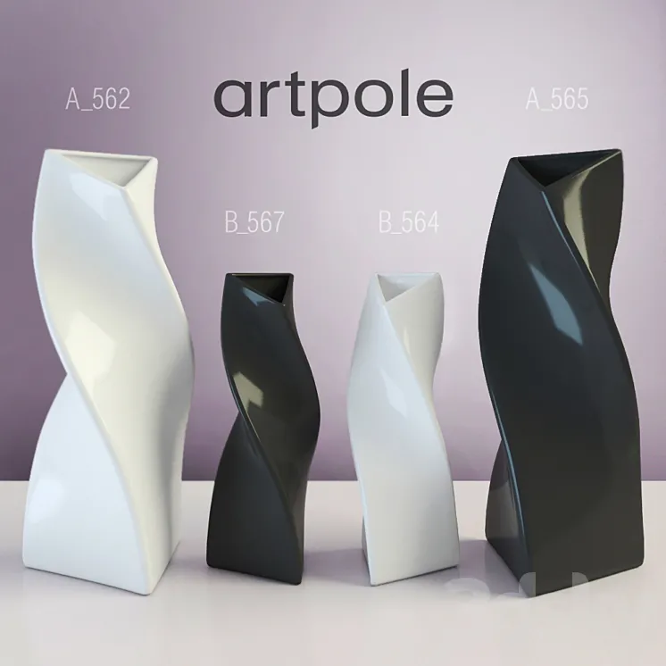 Artpole. Set designer vases 017 3DS Max