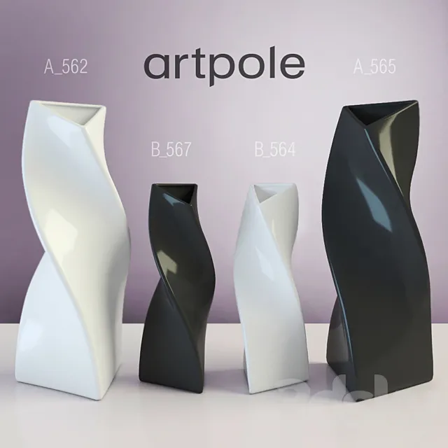 Artpole. Set designer vases 017 3DSMax File