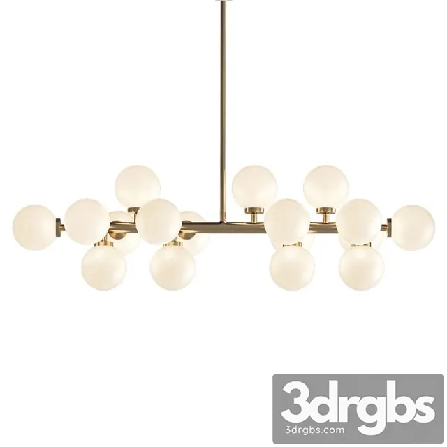 Arya 16-light satin gold chandelier 3dsmax Download