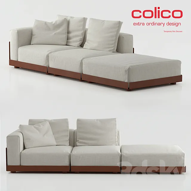 ASAMI | White Sofa 3ds Max
