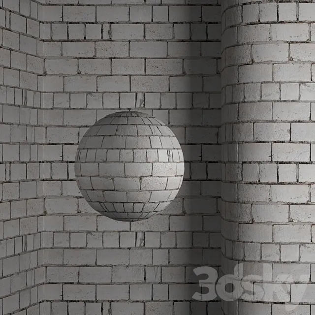 Ash block masonry Material 3ds Max