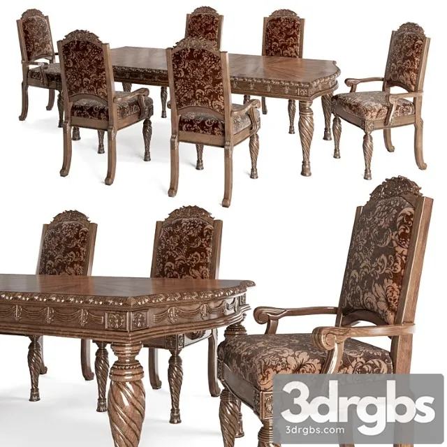 Ashley north shore dining room chair-table 2 3dsmax Download