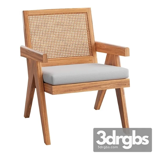 Ashton caned teak accent chair 3dsmax Download
