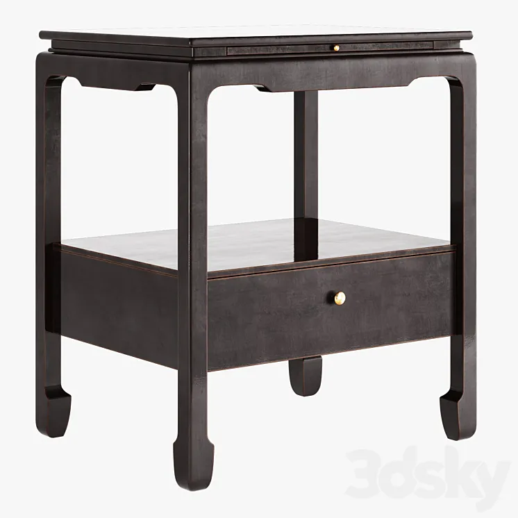 Asian side table 001 3DS Max Model