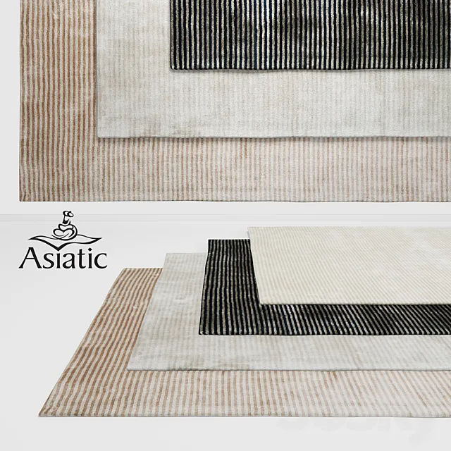 Asiatic Chrome Stripe Rugs 3DS Max Model