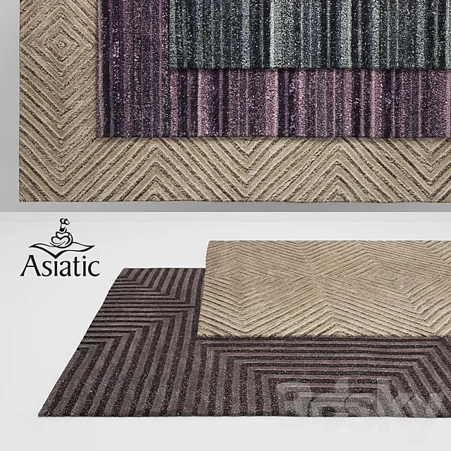 Asiatic Jazz & Mica Rugs 3DS Max Model