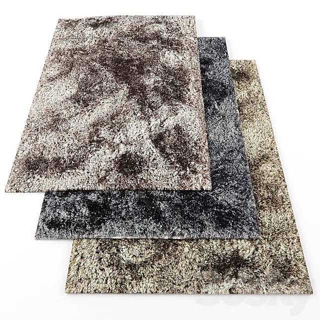 Asiatic plush shaggy rugs 3DSMax File